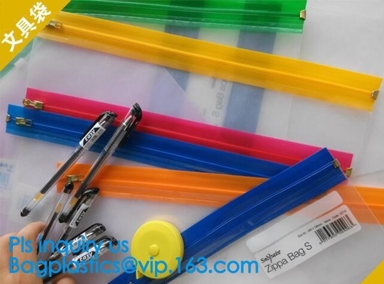 Easy tear transparent plastic PE food bag zipper, Plastic Colored Double Line zipper, PE zipper for zipper bag with zipp