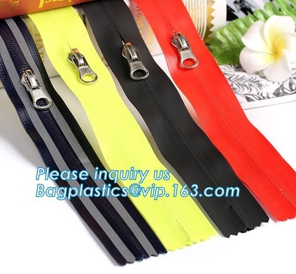 OEM design zipper with semi auto lock slider/ continuous zipper/ zipper waterproof, 5# nylon & waterproof zipper seamles