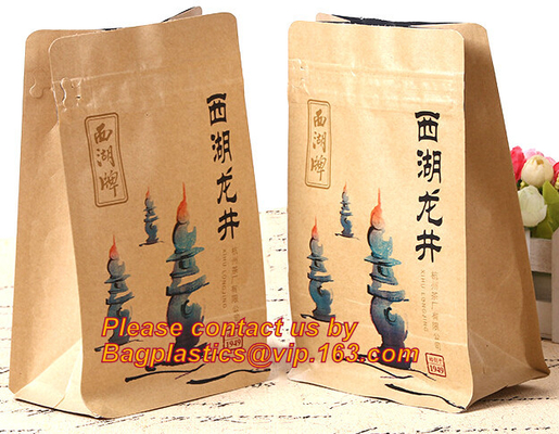 Foil Kraft Paper Bag Coconut Packaging Bags Doypack with Clear Window,500g 1kg 16oz Zip lockkk Food Packaging Bag Customize