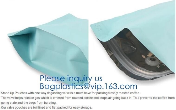 Biodegradable moistureproof Kraft aluminized foil flat bottom standup square bottom Coffee bean packaging bags bagease