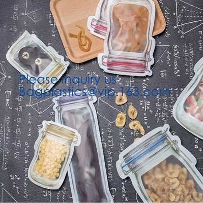 FDA Customized Kitchen Reusable silicone Food,Snack, Vegetable, Meat Storage Bag,BPA Free Zip lockkk Snack Bags for Preserv