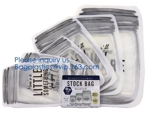 BPA Free Zip lockkk Snack Bags for Preservation &amp; Cooking Reusable Food Storage Bag,Cooking Food Bag, Silicone Lunch Bag