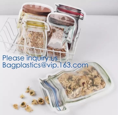 BPA Free Zip lockkk Snack Bags for Preservation & Cooking Reusable Food Storage Bag,Cooking Food Bag, Silicone Lunch Bag