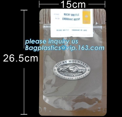 Metalized Shielding Stand Up Pouch / Clear Stand Up Zip Bags Bags Packaging