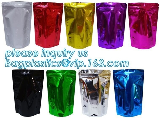 Metallized Stand Up Pouch Snack Packaging Laminated Aluminum Foil Flexible