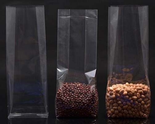 biodegradable custom printing self adhesive opp pp bopp pe square bottom clear packing plastic bags,cello polypropylene