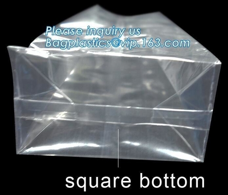 PP Packaging Square Bottom Snack Food Bag For Tea,Opp Square Bottom Bag Clear Cello Cellophane Plascit Gift Bag bagease