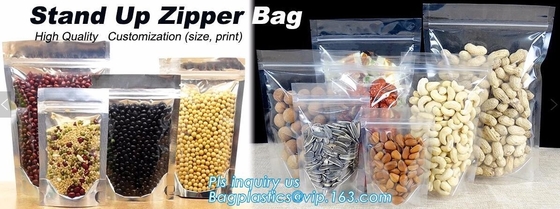 Snacks Plastic bag Stand Up Zipper Bag with Window,1 pound 500g Wholesale custom printed Zip lockkk bag zipper bag stand up