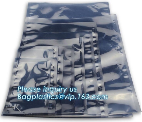 Packing electronic PCB custom printed Zip lockkk vacuum plastic pouch esd moisture barrier aluminum bag bagplastics bagease