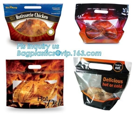 Hot roast chicken bag/hot roast plastic packaging bag for duck,chicken,fish, Fried Chicken Packaging Clear Microwaveable