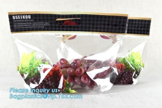 Custom colorful printed slider ldpe Zip lockkk bag, stand up slider zipper export pe grapes bag, zipper lock freezer storag