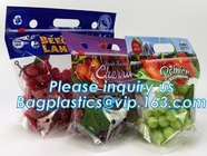 reusable clear printed zippered storage slider bag for vegetables and fruits, recyclable fresh fruit packaging Zip lockkk w