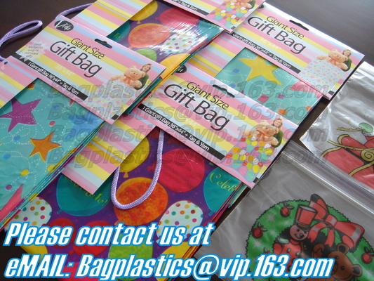 Giant size gift bag, jumbo gift bag,Giant gift packs birthday poly treat sacks plastic gift bags,gift treat sacks bageas