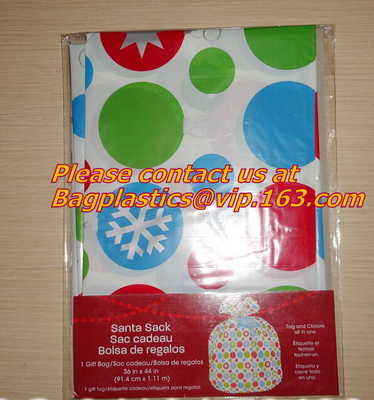 Giant gift packs birthday polWedding Gift Decorative Square Bottom Packaging Candy Bags for Giant Plastic Christmas Bags