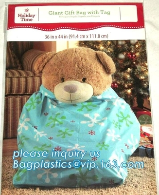 giant plastic gift poly bag 36&quot;*44&quot; santa sack for gift,Giant Santa Sack for Christmas Gift Packing-1 package bagease