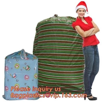 Gift Toy Drawstring Storage Packing Bag Giant Plastic Gift Poly Santa