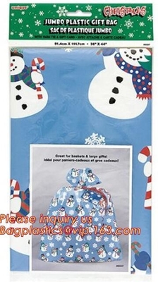 Gift Toy Drawstring Storage Packing Bag Giant Plastic Gift Poly Santa