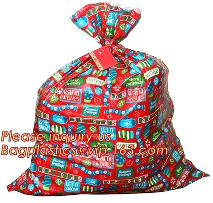 Food Grade Christmas Gift Bags Red Sack Plastic Jumbo Bike Gravure Printing