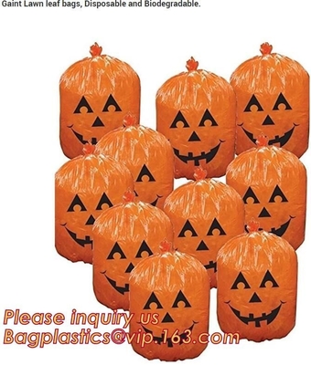 Halloween Pumpkin Leaf  Food Gift Box Packaging Outdoor 30 Microns Jumbo