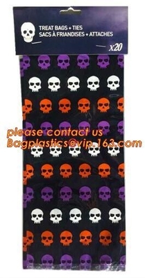Halloween Candy Bag Basket Trick or Treat Pumpkin Tote Bag for Kids,gift decoration item Halloween cellophane treat bag