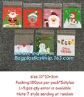 Christmas Candy Cookie Bags Cute SanHalloween Decoration Plastic Cookie Packaging Bag Self Adhesive Biscuit Bag 10*10cm,