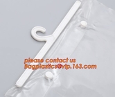 Hanger Hook Plastic PVC Bags With Button Closure Packaging Bags for Clothes Swimwear Bikini,100% ECO-friendly men's unde