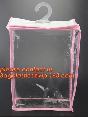 manufacture clear plastic pvc hanger bag with snap,Eco Friendly Transparent Foldable Coat Plastic Stereo Hanging Hook Ha