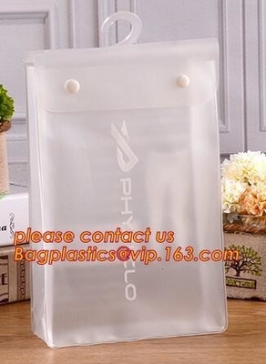 plastic custom plane hanger bag for clothes,Fashion custom hanger pvc Zip lockkk packing bag bag for clothes package bageas
