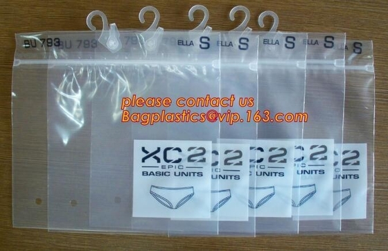 Underwear Bag White Hanger Pvc Waterproof Bag With Zip Lock Beachwear