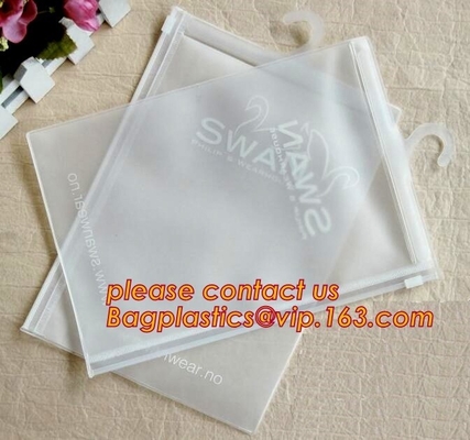 Underwear Bag White Hanger Pvc Waterproof Bag With Zip Lock Beachwear