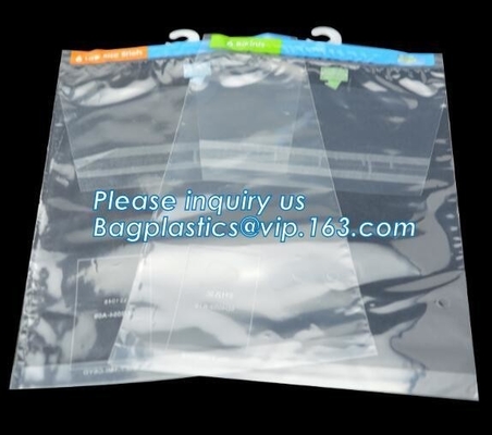 Hanger Plastic Hook Bag for Packaging on Festivals,Hanger PVC bed sheet packaging bag with buttons,Stationery Set Transp