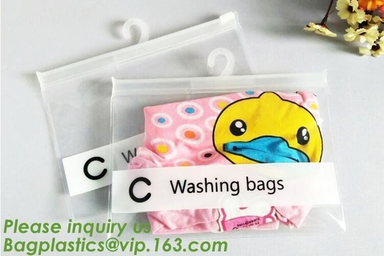 hanger bag with zip lock on the top,Frosted Zip lockkk bag EVA PVC hanger bag for clothes, EVA frost drawstring bag, Froste