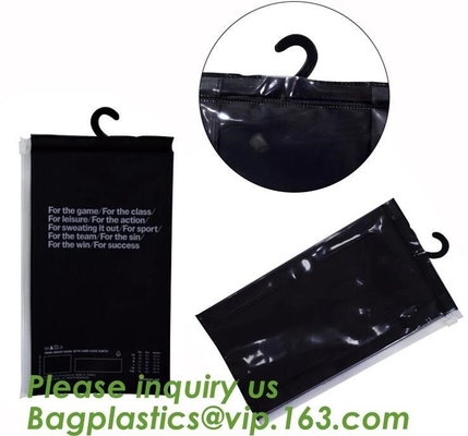 Frosted Zip lockkk bag EVA PVC hanger bag for clothes, EVA frost drawstring bag, Frosted Plastic EVA Garment Packing Bag zi