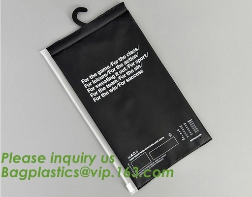 Frosted Zip lockkk bag EVA PVC hanger bag for clothes, EVA frost drawstring bag, Frosted Plastic EVA Garment Packing Bag zi