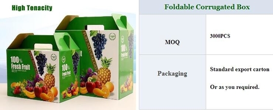 corrugated fruit packing box, kraft paper, gloss lamination, offset printing, foldable box,flower cone,flowral packaging