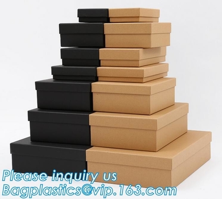 Customized size paper costume packaging box custom luxury carton jewellery paper gift packaging box with ribbon bagease