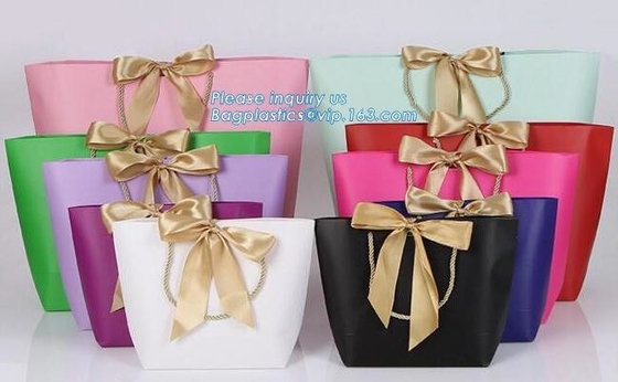 Luxury Kraft Paper flower bag paper with handle, flower carrier bag,PaperGiftBagsCarrierParty Paper Gift Shopping Bag