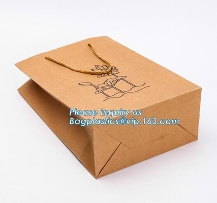 Design luxury white custom kraft recycle carrier bag shopping paper bag kraft,disposable Paper Machine Kraft handle Pape