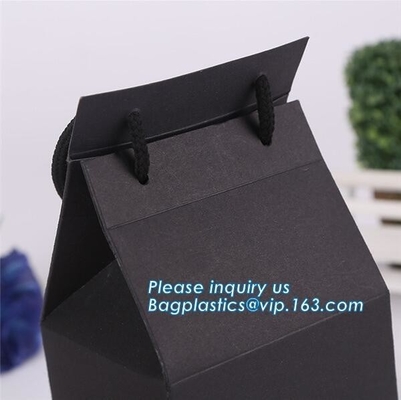 Wholesale Custom High-end luxury carrier bag shipping paper bag with Rope Handles,Retail Boutique Gift Carrier Packaging