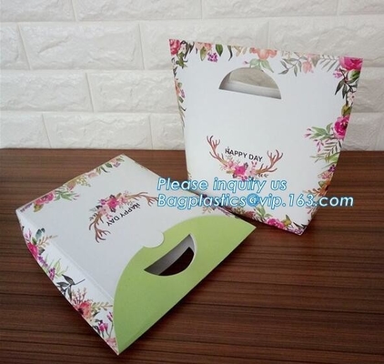 250g Custom Printed Luxury Gift Shopping Big Strong Paper Bags,Eco-friendly manufacture whole sale flower paper carry ba