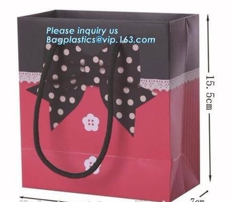 Luxury Custom Printing Unique Blue Large Shopping Carrier Personalised Gift Paper Bags With PP Rope Handle, bagease pac