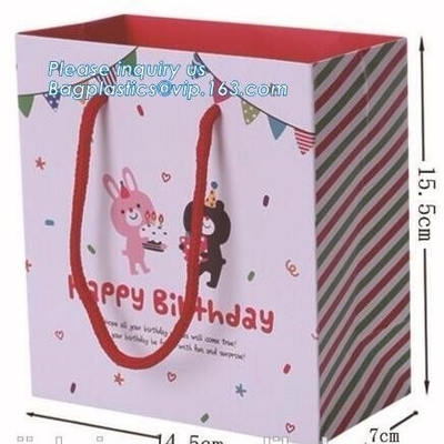 Luxury Custom Printing Unique Blue Large Shopping Carrier Personalised Gift Paper Bags With PP Rope Handle, bagease pac