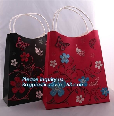 Luxury Custom Printing Unique Blue Large Shopping Carrier Personalised Gift Paper Bags With PP Rope Handle, bagease pac