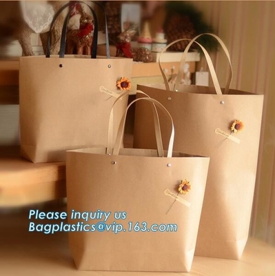 Custom Paper Bag with Logo Printed Gold Foil Stamping Paper Shopping Bag with Handle Luxury Gift Bags Carrier Bag, pack