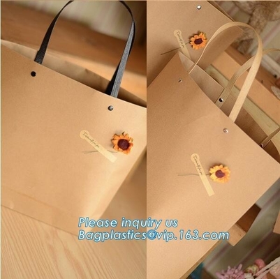 Custom Paper Bag with Logo Printed Gold Foil Stamping Paper Shopping Bag with Handle Luxury Gift Bags Carrier Bag, pack