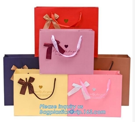 Custom Personalised Printed Small White Luxury Retail Gift Shopping Paper Carrier Bag With Handle, package, bagease pac