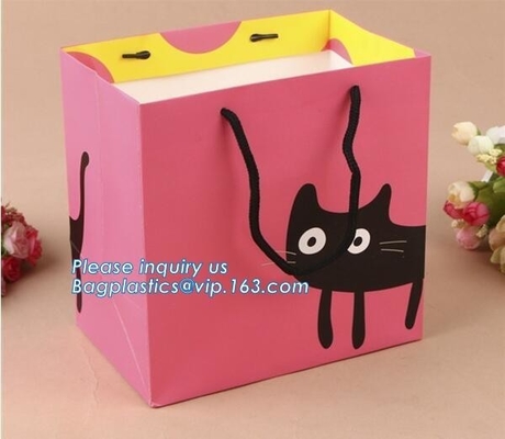 Luxury Paper Gift Carrier Shopping Bag Party Bag with Handles,printed paper carrier bag for apparel shopping bag, bageas