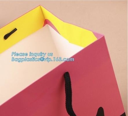 Luxury Paper Gift Carrier Shopping Bag Party Bag with Handles,printed paper carrier bag for apparel shopping bag, bageas