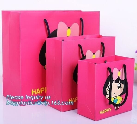 Fashion Custom Printing Luxury Gift Shopping Carrier Paper Bag With Your Own Logo Print,strong twisted handle black leat