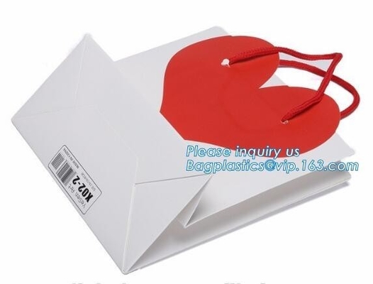 hot sale Cheap Custom Printed Luxury White Gift Carrier Rope Handle Paper Shopping Bag With Logo,Shopping Bag With Logo